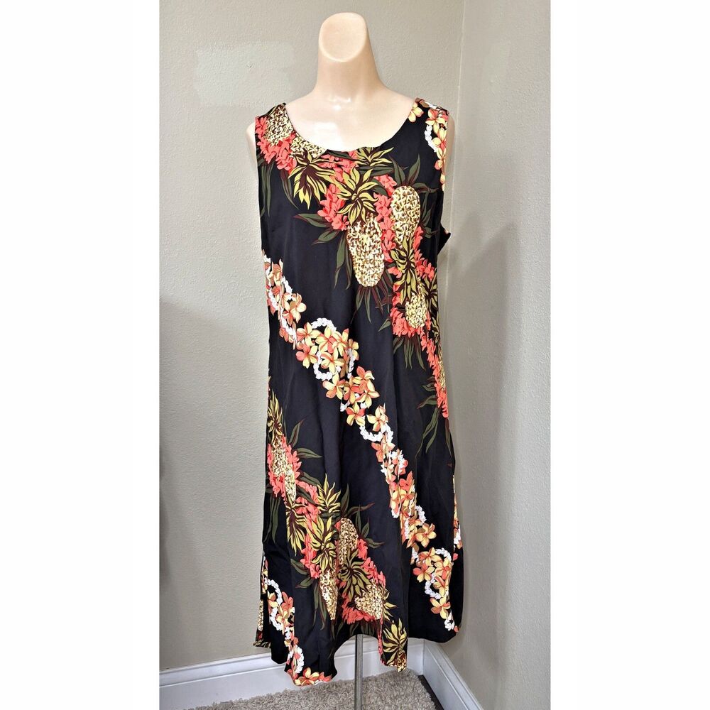 Hilo Hattie Womens Hawaiian Dress Large Tropical Resort Island Beach Resort